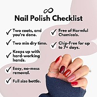 Eternal Red Nail Polish Set For Women Rock Rose Pink Nail Polish Set For Girls Long Lasting Quick Dry Fingernail Polis