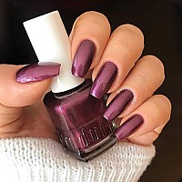 Duri 763 High Key Nail Polish Burgundy Purple Metallic Shimmer Lacquer Full Coverage Glossy Finish Fast Drying 045 Fl Oz