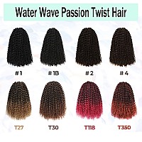 Rosdina Passion Twist Hair 14 Inch 7 Packs Ombre Blonde Shoulder Length Bohemian Hair For Passion Twist Crochet Hair Butterfly