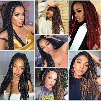 Rosdina Passion Twist Hair 14 Inch 7 Packs Ombre Blonde Shoulder Length Bohemian Hair For Passion Twist Crochet Hair Butterfly