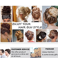 Qunlinta Messy Hair Bun Thick Updo Scrunchies Ponytail Extension Hair Extensions Hair Pieces For Women Dark Red