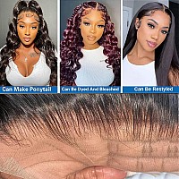 Body Wave Lace Frontal Free Part Brazilian Body Wave Human Hair Ear To Ear 13X4 Lace Frontal 150 Density Pre Plucked Hair Line