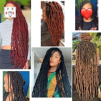 Leeven 18 Inch New Faux Locs Crochet Braids 126 Roots Prelooped Soft Locs Crochet Hair Ombre Brown Goddess Locs Dreadlocks Hair