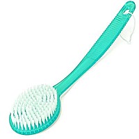 Decorrack Bath Brush With Bristles Long Handle For Exfoliating Back Body And Feet Bath And Shower Scrubber Green 1 Pack