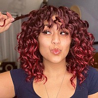 Toyotree Ocean Wave Crochet Hair 9 Inch 8 Packs Ombre Burgundy Short Curly Deep Wave Crochet Hair Synthetic Ocean Wave Braidi