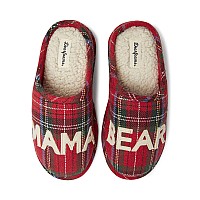 Dearfoams Womens Mama Bear Slipper, Tartan Plaid, Medium