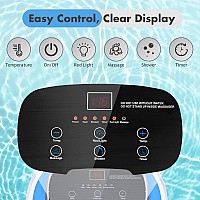 Giantex Foot Spa Bath Massager Wheat Adjustable Water Shower Motorized Shiatsu Massage Balls 2 Maize Rollers Time Temper