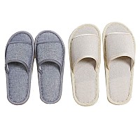 6 Pair Of Open Toe Breathable Slippers Solid Color Casual Slippers Spa Slippers For Guests Hotel Travel Unisex Universal Size