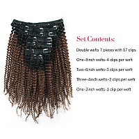 Sassina Afro Curly Clip In Human Hair Extension For Black Women 4B 4C Afro Kinky Curly Clip Ins Double Weft Remy Human Hair Natu