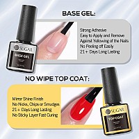 Ur Sugar No Wipe Base And Top Coat 4 Pcs Glow In The Dark Matte Glossy Shine Finish Gel Base Top Coat Kit Long Lasting Soak Off