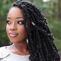 Pelokaa Passion Twist Hair 18 Inch 7Packs Dark Brown Water Wave Crochet Braids Synthetic Braiding Hair Extensions 18 Inch 7Pa