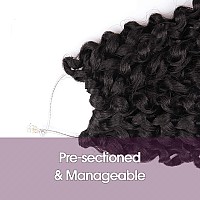 Pelokaa Passion Twist Hair 18 Inch 7Packs Dark Brown Water Wave Crochet Braids Synthetic Braiding Hair Extensions 18 Inch 7Pa