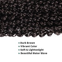 Pelokaa Passion Twist Hair 18 Inch 7Packs Dark Brown Water Wave Crochet Braids Synthetic Braiding Hair Extensions 18 Inch 7Pa