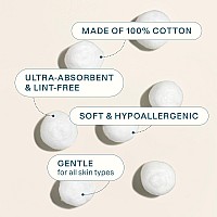 Cliganic Super Jumbo Cotton Balls 200 Count Hypoallergenic Absorbent Large Size 100 Pure Packaging May Vary