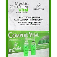 Kleravitex Mystic Complex Vital Ampoules For Hair Loss And Thinning Regrowth Treatment With Biotin Biocomplex And Tocopherol