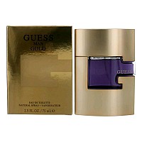 GUESS Gold Eau De Toilette Spray for Men, 2.5 Oz