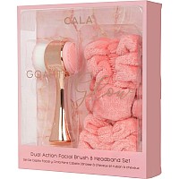 Cala Goal To Glow Dual Action Facial Brush & Headband Set (Rose Gold)