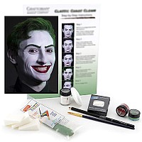 graftobian classic chaos clown Makeup Kit - complete 10-Piece Set for Scary Jester or clown costume - Standard Face Paint with Full color Instructions Included, Perfect for cosplaying and Halloween