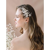 Sweetv Comb Handmade Wedding Hair Accessory With Rhinestones Silver For Brides And Bridesmaids Bridal Hair Pieces Wedding H