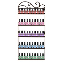 Erytlly Wall Mounted Nail Polish Rack Nail Polish Holder Stand Rectangle Nail Polish Storage Organizer Salon Nail Polish Shel