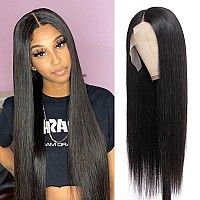 Foreverlove 13x6 Lace Front Wigs Human Hair Pre Plucked, Long Straight Brazilian Virgin Human Hair HD Lace Frontal Wigs for Black Women(14 Inch,13x6)