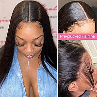 Foreverlove 13x6 Lace Front Wigs Human Hair Pre Plucked, Long Straight Brazilian Virgin Human Hair HD Lace Frontal Wigs for Black Women(14 Inch,13x6)