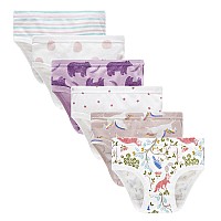 Family Feeling Little girls Underwears Toddler Soft 100 cotton Panties Little girls Undies Assorted Underwear (Pack of 6) Size 5 6