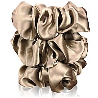 Celestial Silk Mulberry Silk Scrunchies For Hair Dark Taupe