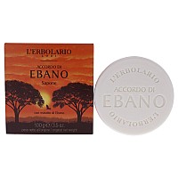 L'Erbolario Ebony Soap, 3.5 Oz - Natural Ingredients,