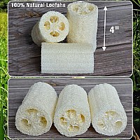 4 Loofah Sponges Natural Organic Luffa Loofah Bath Sponge Exfoliating Shower Body Sponge Scrubber Pack Of 6