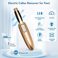 Powerful Electric Foot Callus Removers - Rechargeable Electronic Foot File Removes Dry, Dead, Cracked, Hard Skin & Calluses - Best Foot Spa Pedicure Kit for Men & Women