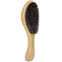 GranNaturals Medium Wave Brush & Smoothing Hair Brush - Curved Boar Bristle Hairbrush for 360 Waves & Slick Back Brush