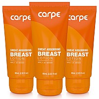 Carpe Nosweat Breast Pack Of 3 Helps Keep Your Breasts And Skin Folds Dry Sweat Absorbing Lotion Helps Control Under Br