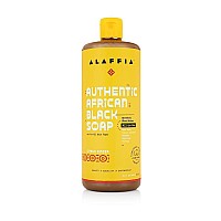 Alaffia Authentic African Black Soap (Citrus Ginger, 32 FL Oz)