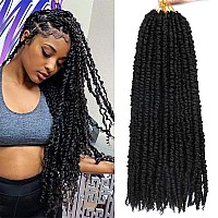 8 Packs Passion Twist Crochet Hair 20 Inch Prelooped Crochet Braids Pretwisted Spring Twist Crochet Hair For Black Women 20 Inc