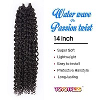 Passion Twist Hair 14 Inch 7Packs Dark Brown Water Wave Crochet Braids Synthetic Braiding Hair Extensions 14 7Packs 2