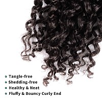 Passion Twist Hair 14 Inch 7Packs Dark Brown Water Wave Crochet Braids Synthetic Braiding Hair Extensions 14 7Packs 2