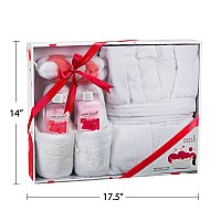 Luxury Home Spa Gift Basket With Pink Peony Scent Indulgent Ultra Soft Bathrobe Plush Slipper Spa Box For Women Complete B