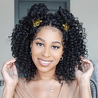 Toyotree Deep Twist Crochet Hair 10 Inch 8 Packs Natural Black Short Curly Deep Wave Crochet Hair Synthetic Ocean Wave Braidi