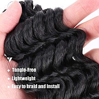 Toyotree Deep Twist Crochet Hair 10 Inch 8 Packs Natural Black Short Curly Deep Wave Crochet Hair Synthetic Ocean Wave Braidi