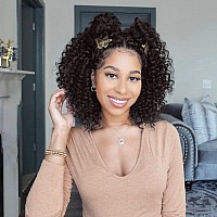 Toyotree Deep Twist Crochet Hair 10 Inch 8 Packs Light Brown Short Curly Deep Wave Crochet Hair Synthetic Ocean Wave Braiding