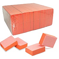 Maryton Nail Buffer Mini Block File 130 Count Orange Acrylic Fine Grit 100