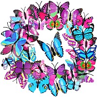 Boao 36 Pieces Butterfly Hair Clips Baby Girl Toddler Halloween Butterfly Clips Colorful Butterfly Barrettes 3D Wedding Hair Cli