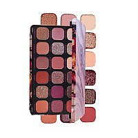 Revolution Beauty Forever Flawless Eyeshadow Palette 18 Pigmented Shades Nude Warm Pressed Powder Mattes Shimmers Glitter