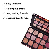 Revolution Beauty Forever Flawless Eyeshadow Palette 18 Pigmented Shades Nude Warm Pressed Powder Mattes Shimmers Glitter