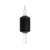 Bisibita2 Vortex 125Inch Soft Silicone Black Disposable Tattoo Tube Grips With Clear Long Tips 15Pcs 9D