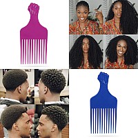 Leaduway Fist Picks For Curly And Afro Hair Plastic 65 Inch Lift Picks For Women And Men Rainbow Set 6 Pcs