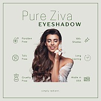 Pure Ziva Truffle Chocolate Deep Dark Chestnut Cocoa Brown Shimmer Pressed Powder Single Vegan Eyeshadow Talc Paraben Cruelt