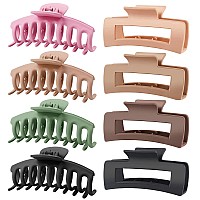 Tocess 8 Pack Big Hair Claw Clips For Women Large Claw Clip For Thin Thick Curly Hair 90S Strong Hold 433 Inch Nonslip Matte J