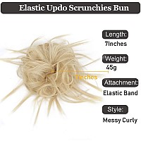 Hmd Tousled Updo Messy Bun Hair Piece Hair Extension Ponytail With Elastic Rubber Band Updo Extensions Hairpiece Synthetic Hair